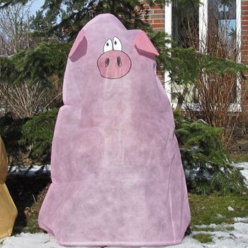 Zdjęcie Kaptur ochronny z włókniny - Świnka Pigi-, W:120, S:115 cm