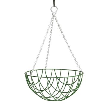 Zdjęcie Donica - kosz druciany, zielony fi 30cm