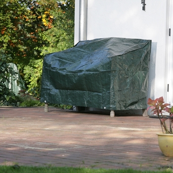 Zdjęcie Pokrowiec z PE na ławkę 4-osobową, zielony, D:190cm x S:70cm x W: 63/89 cm