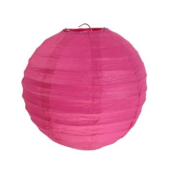 Zdjęcie LAMPION DEKORACYJNY ciemny-różowy 30 CM (2 SZT.)