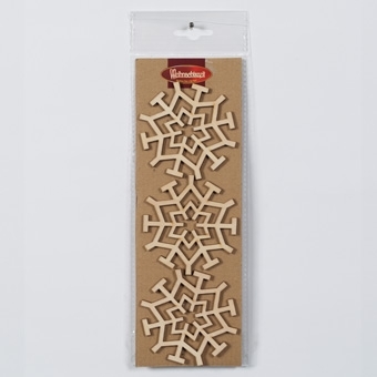 Zdjęcie Zawieszka -Drobny płatek śniegu, zestaw 3 sztuk,  8 cm