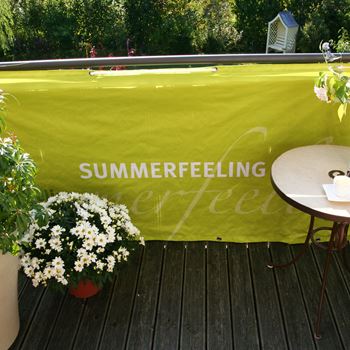 Zdjęcie Osłona balkonowa z nadrukiem Summerfeeling, zielona W:90 x D:300 cm