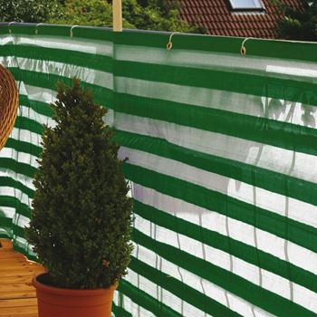 Zdjęcie Osłona balkonowa PP, biało-zielona, W:90 x D:500 cm