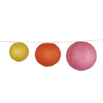 Zdjęcie Lampion żółty, pomarańczowy, niebieski (3 szt.)