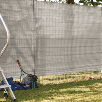 Zdjęcie Osłona na ogrodzenie, beżowo-szara 150 x 2500 cm