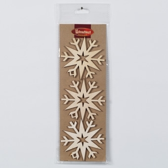 Zdjęcie Zawieszka -Płatek śniegu, zestaw 3 sztuk, 8 cm
