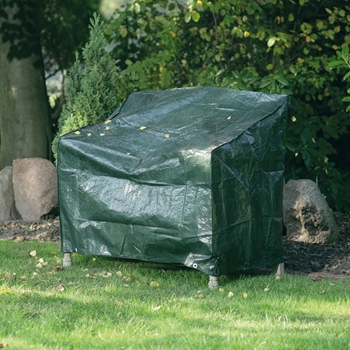 Zdjęcie Pokrowiec z PE na ławkę 3-osobową, zielony, D:160cm x S:70cm x W: 63/89 cm