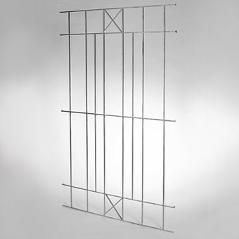 Zdjęcie Rama montażowa trejaż Nizza ze stalowych prętów kwadratowych, 40 x 177cm