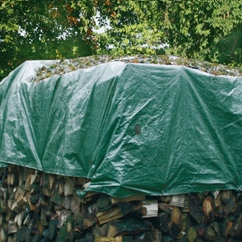 Zdjęcie Plandeka do przykrywania z PE, odporna na warunki atmosferyczne, zielona, 500 x 400cm
