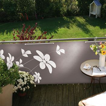 Zdjęcie Baner balkonowy KWIAT, szaro-brązowa, 90 x 300 cm