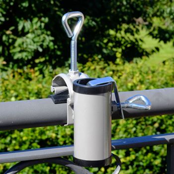 Zdjęcie Uchwyt na parasol do barierki śred. masztu 40 mm, szary