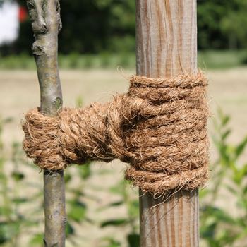 Zdjęcie Kokosowy sznurek ogrodowy 0,7 cm x 15m, naturalny