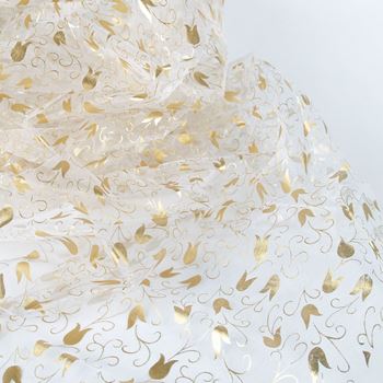 Zdjęcie ORGANZA - TK. DEK. D:200 X S:150 CM, tulipany