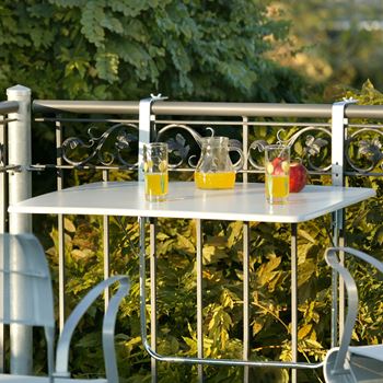 Zdjęcie Składany stolik balkonowy Videx, biały, 60 x 80cm