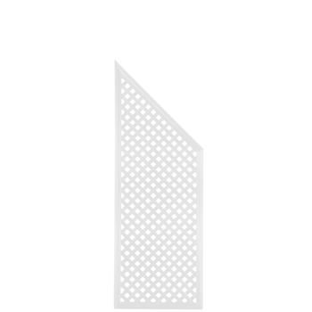 Zdjęcie Ścianka z tworzywa szt., Coventry Diamant S:65xW130/W:185 cm, ukośna, biała