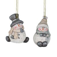 Zawieszka ceramiczna Bałwanek, Wys. 6 cm