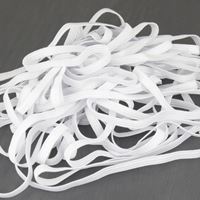 Gumka tkana, biała 6 mm, długość 1 m