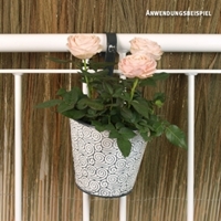 Zawieszana doniczka Sky, antracyt, fi:14 cm (zestaw 2 szt)