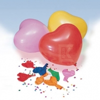 Balon Serduszko, średnica 26 cm, obwód 70 cm, różne kolory 10 szt.