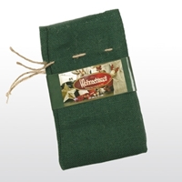 Jutowy woreczek na prezenty, W:38 x S:13 cm, zielony w zestawie po 2 sztuki