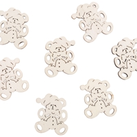 Konfetti Misie naturalne, H:3 cm, 12 sztuk