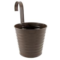 Zawieszana doniczka Wave, szar-brąz ø11 cm
