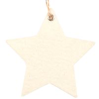 Zawieszka filcowa - Gwiazda, beżowa 10x8,5x0,5 cm