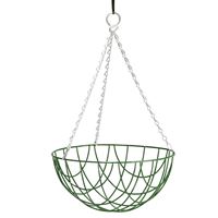 Donica - kosz druciany, zielony fi 30cm