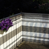 Osłona balkonowa z PE Design, szara-antracyt W:90 x D:300 cm
