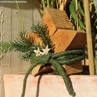 Sznur z wełny owczej 1 cm x 300 cm, kolor zielony