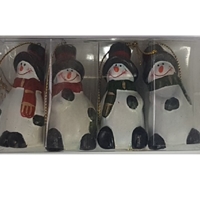 Zawieszka ceramiczna Bałwanki kolor biały 5,5 cm