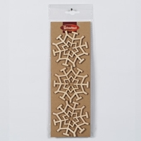 Zawieszka -Drobny płatek śniegu, zestaw 3 sztuk, 8 cm
