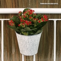 Zawieszana doniczka Sky, szara, fi:14 cm (zestaw 2 sztuk)