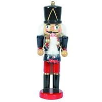 Dziadek do orzechów Dobosz 25 cm niebieski / czerwony