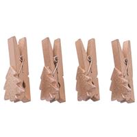 Mini klamerki - choinka 5 cm, 12 szt złote