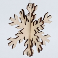 Zawieszka 3-D Gwiazda -Płatek śniegu, Wys. x 8 cm