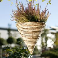 Donica wisząca stożek Ellen, sznurek z naturalnego włókna, Ø 30cm