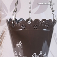 Wisząca donica Ronda, okrągła, brązowoszra, ø 15 cm (2-zestaw)