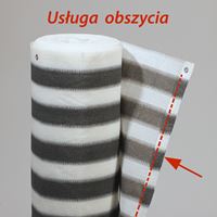 Usługa obszycia osłon balkonowych po cięciu z metra, cena dla 1 przeszycia