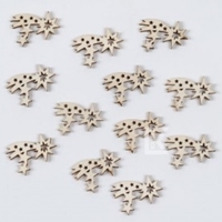 Konfetti Spada gwi naturalne, H:3,5 cm, 12 sztuk
