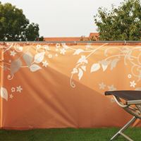 Osłona balkonowa z nadrukiem Fantazja, terakota W:90 x D:300 cm