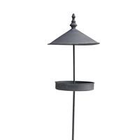 Karmnik metalowy dla ptaków- W:120 cm, średn. 20 cm,kolor szary - antyk