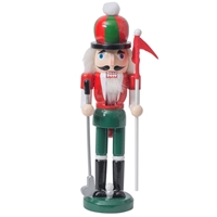 Dziadek do orzechów Golfista W:25 cm, czer/nieb