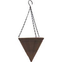 Donica wisząca stożek Eve, pleciona z tw. sztucznego, brązowa, ø 24 cm W: 24cm
