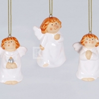 Zawieszka ceramiczna Aniołek, Wys. 5 cm