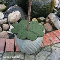 Dysk 35 cm z włókien kokosowych, Kwiat, kolor zielony.