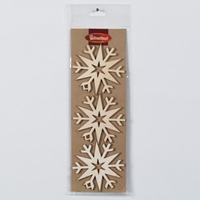 Zawieszka -Płatek śniegu, zestaw 3 sztuk, 8 cm