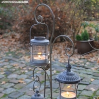 Tyczka ogrodnicza, metalowa - Ornament 3- 120 cm, kolor szary-antyk