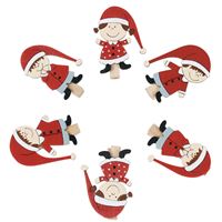 Mini klamerki - skrzat 6 sztuk, wysokość 5 cm