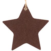 Zawieszka filcowa - Gwiazda, brązowa 10x8,5x0,5 cm